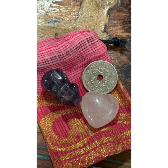 Unisex Unbranded Crystal Set - One Size - Purple & Pink - Picture 1 of 5